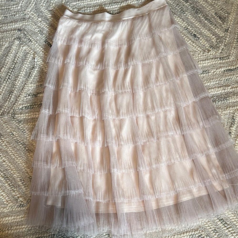 Simply Vera Vera Wang Blush Tiered Midi Skirt